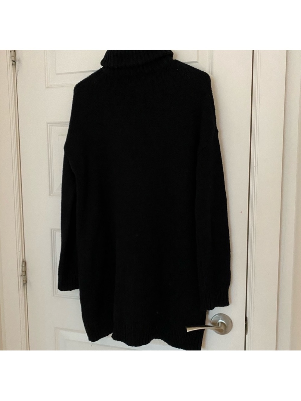 Zadig & Voltaire Black Turtleneck Sweater with White 'Rock & Roll' Intarsia - Picture 3 of 6